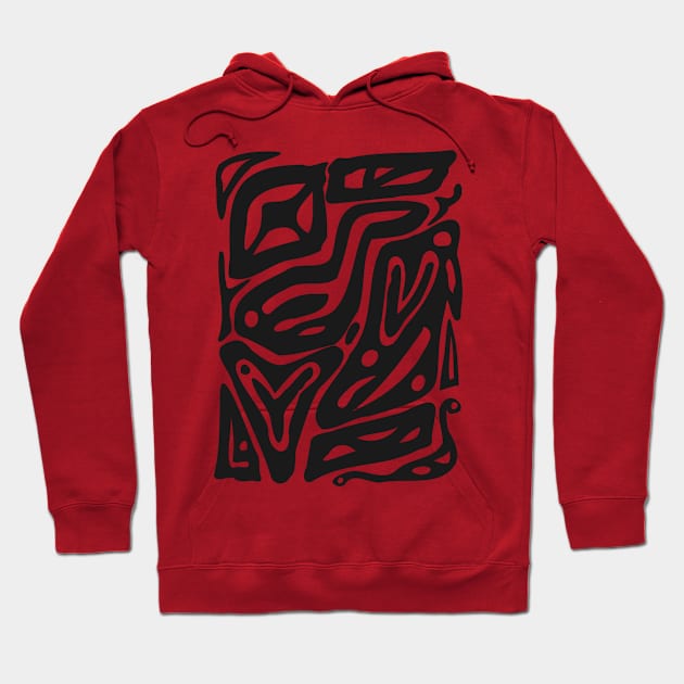 Abstract madness - riddle Hoodie by Y.K.